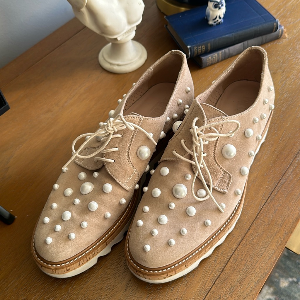 Pertini Shoes Size 40 Or 9 Us With Pearls